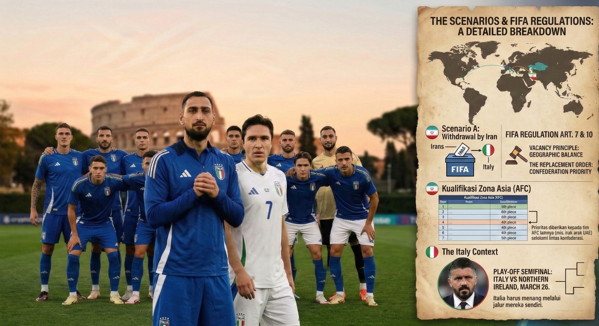 Italia Masuk Piala Dunia 2026? Berikut Fakta dan Skenarionya