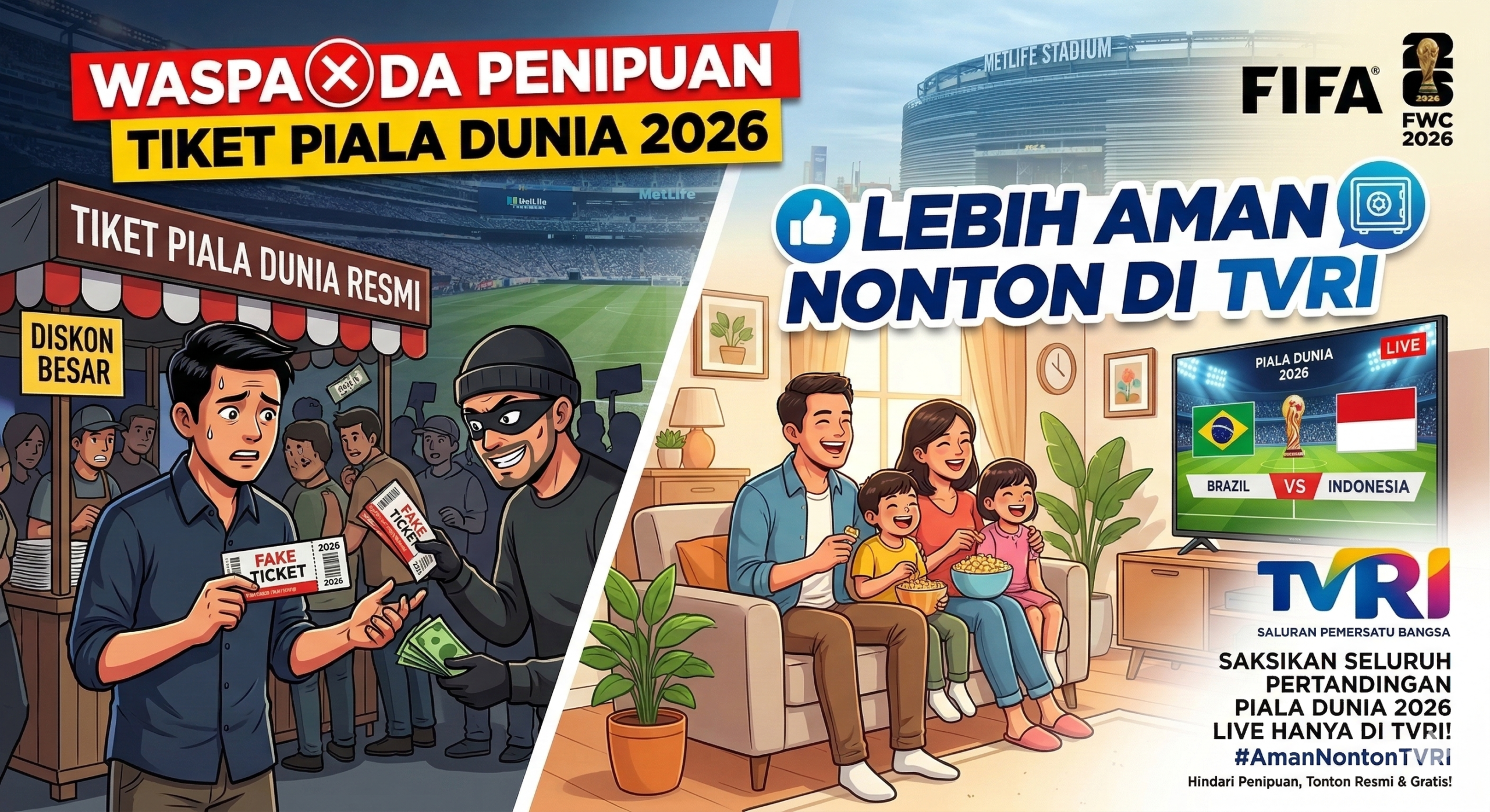 Buru Tiket Piala Dunia 2026?Jangan Tertipu! TVRI Nonton Aman