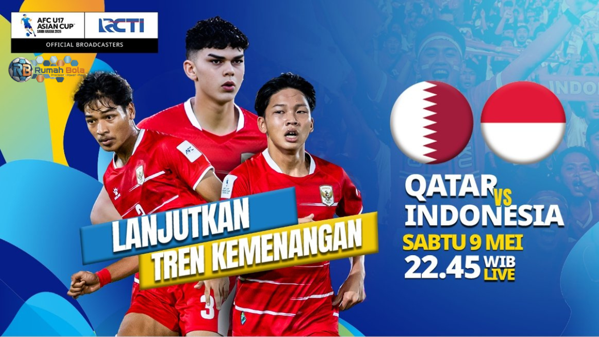 Live Malam Ini, Indonesia U-17 vs Qatar U-17