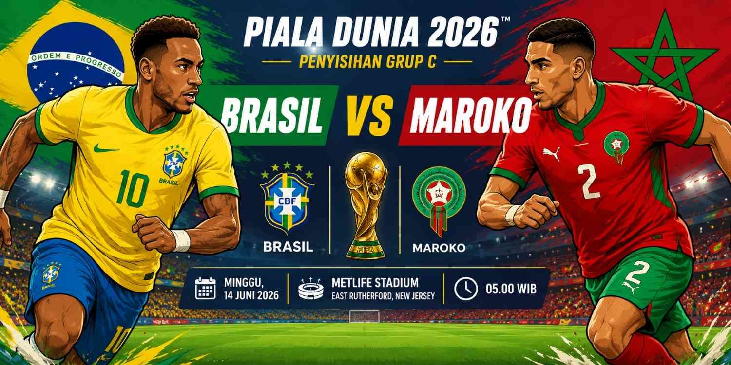 Neymar absen dalam laga Piala Dunia Brasil Vs Maroko