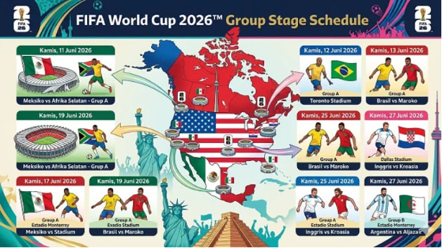 Resmi! FIFA Rilis PDF Jadwal Lengkap Piala Dunia 2026